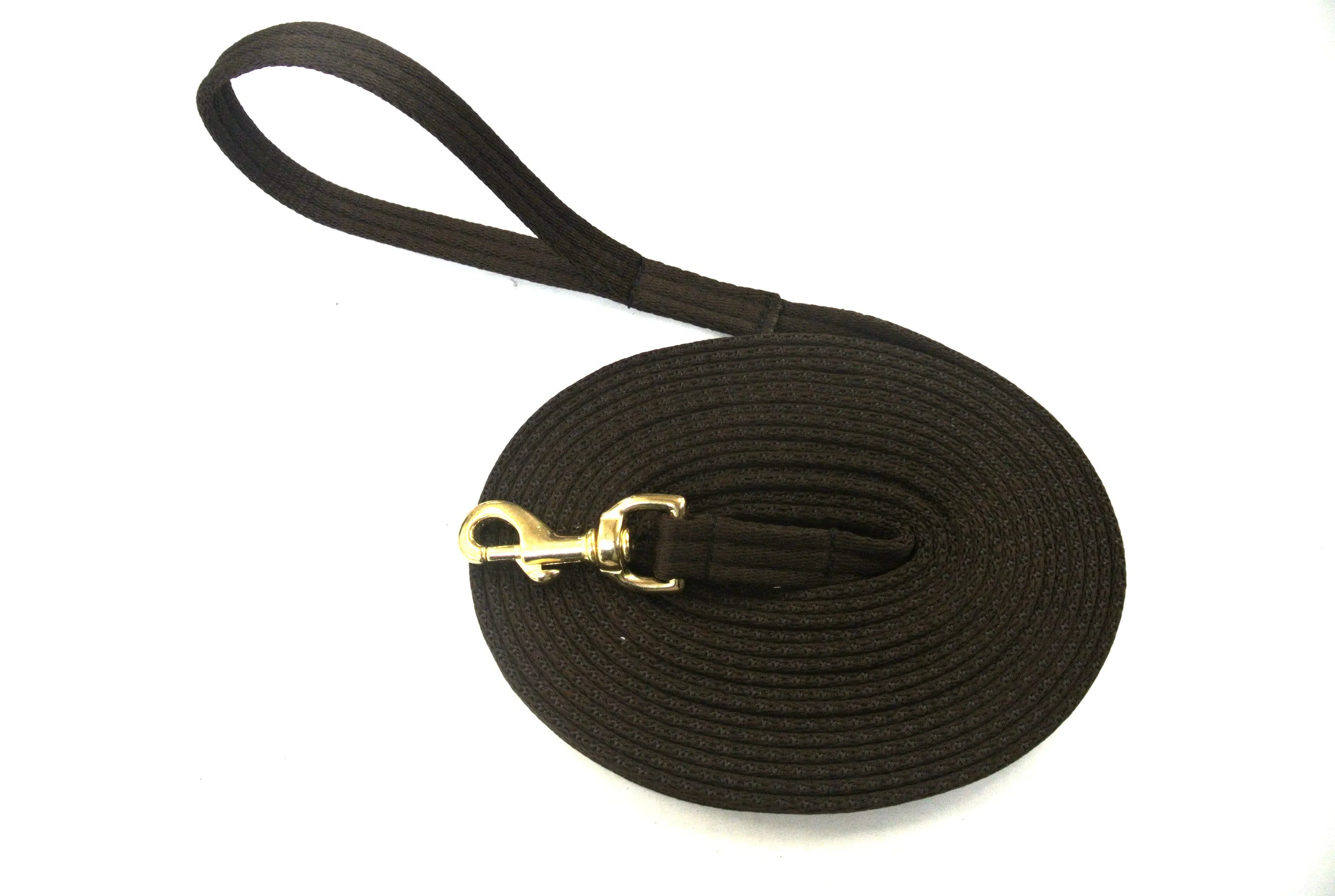 Horse Lunge Line Dog Training Lead Padded Strong Soft Air Webbing Solid Brass Trigger Clip