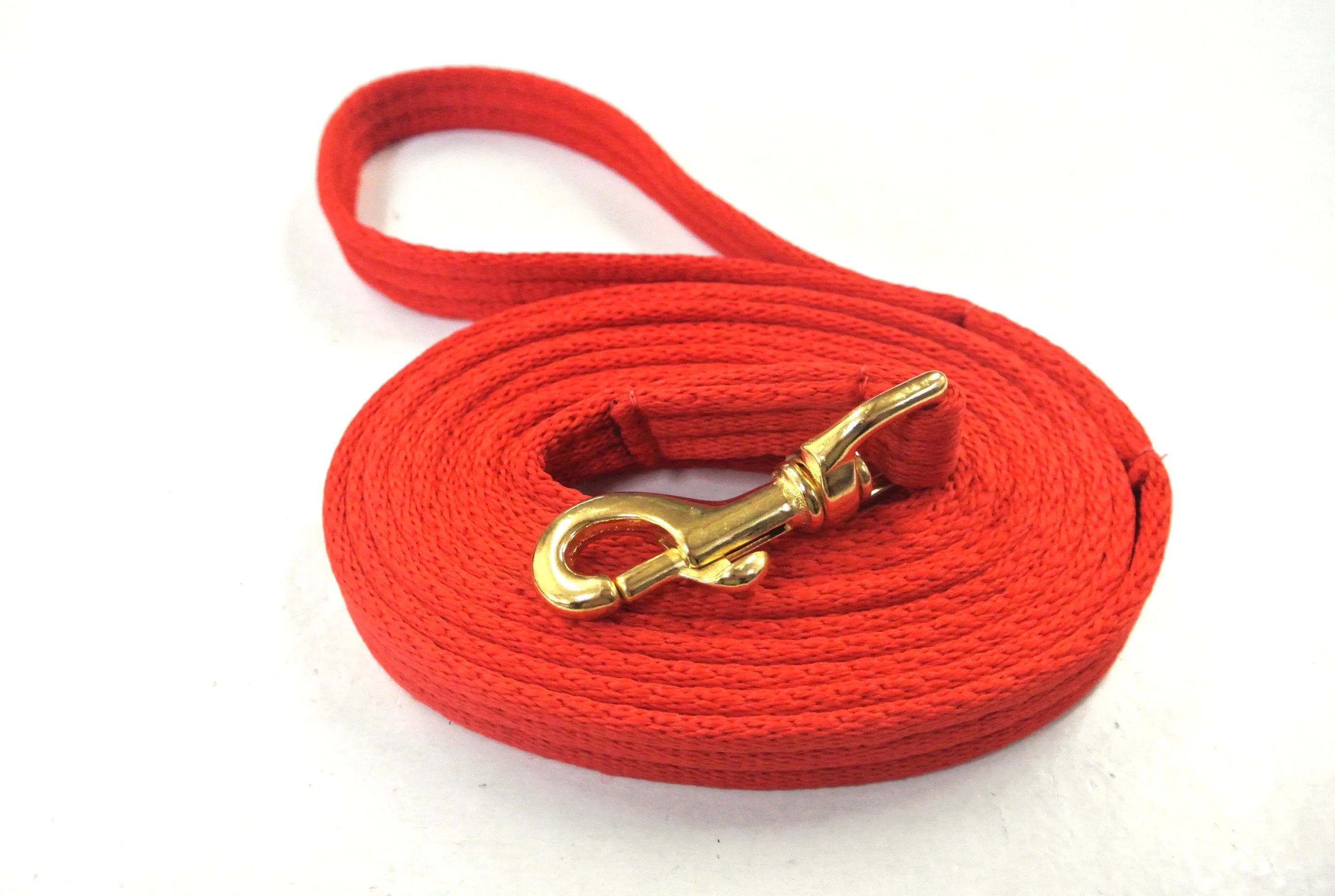 Horse Lunge Line Dog Training Lead Padded Strong Soft Air Webbing Solid Brass Trigger Clip