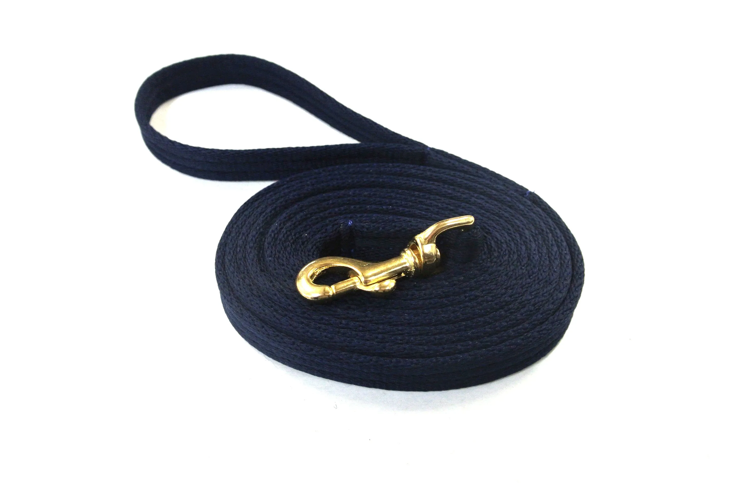 Horse Lunge Line Dog Training Lead Padded Strong Soft Air Webbing Solid Brass Trigger Clip