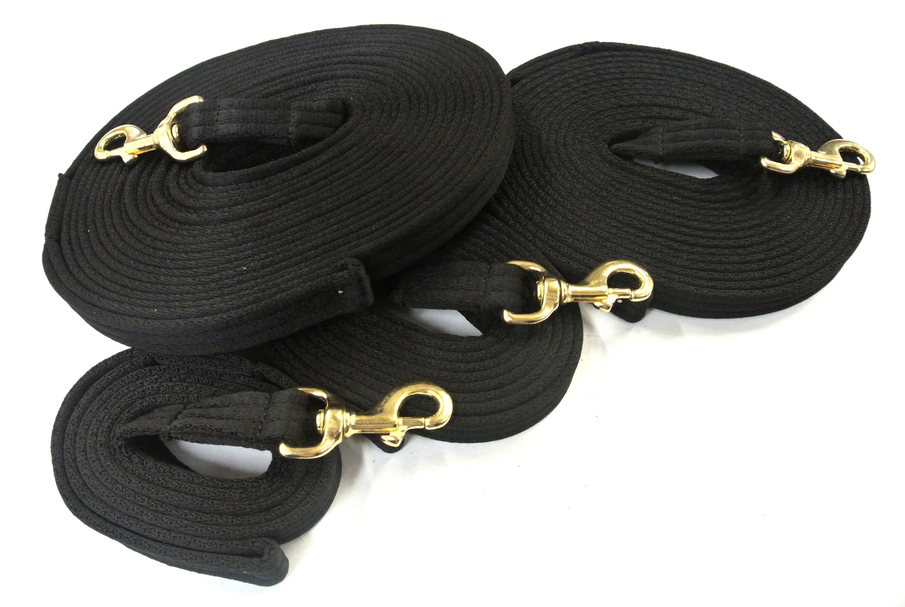 Horse Lunge Line Dog Training Lead Padded Strong Soft Air Webbing Solid Brass Trigger Clip