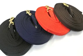 Horse Lunge Line Dog Training Lead Padded Strong Soft Air Webbing Solid Brass Trigger Clip