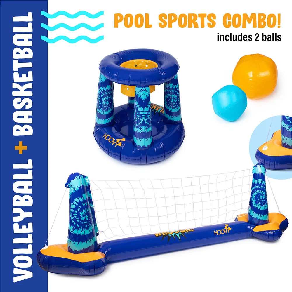 Inflatable Pool Game Combo - Volleyball & Basketball