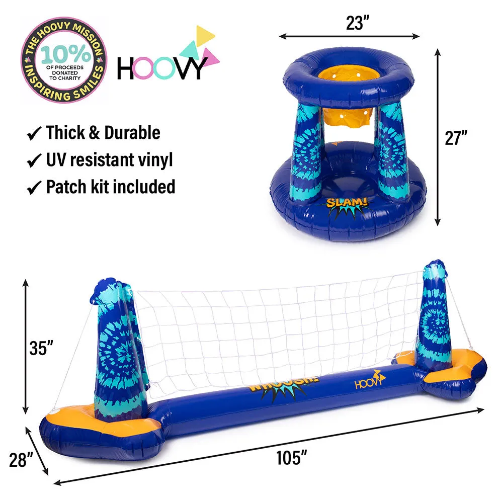 Inflatable Pool Game Combo - Volleyball & Basketball