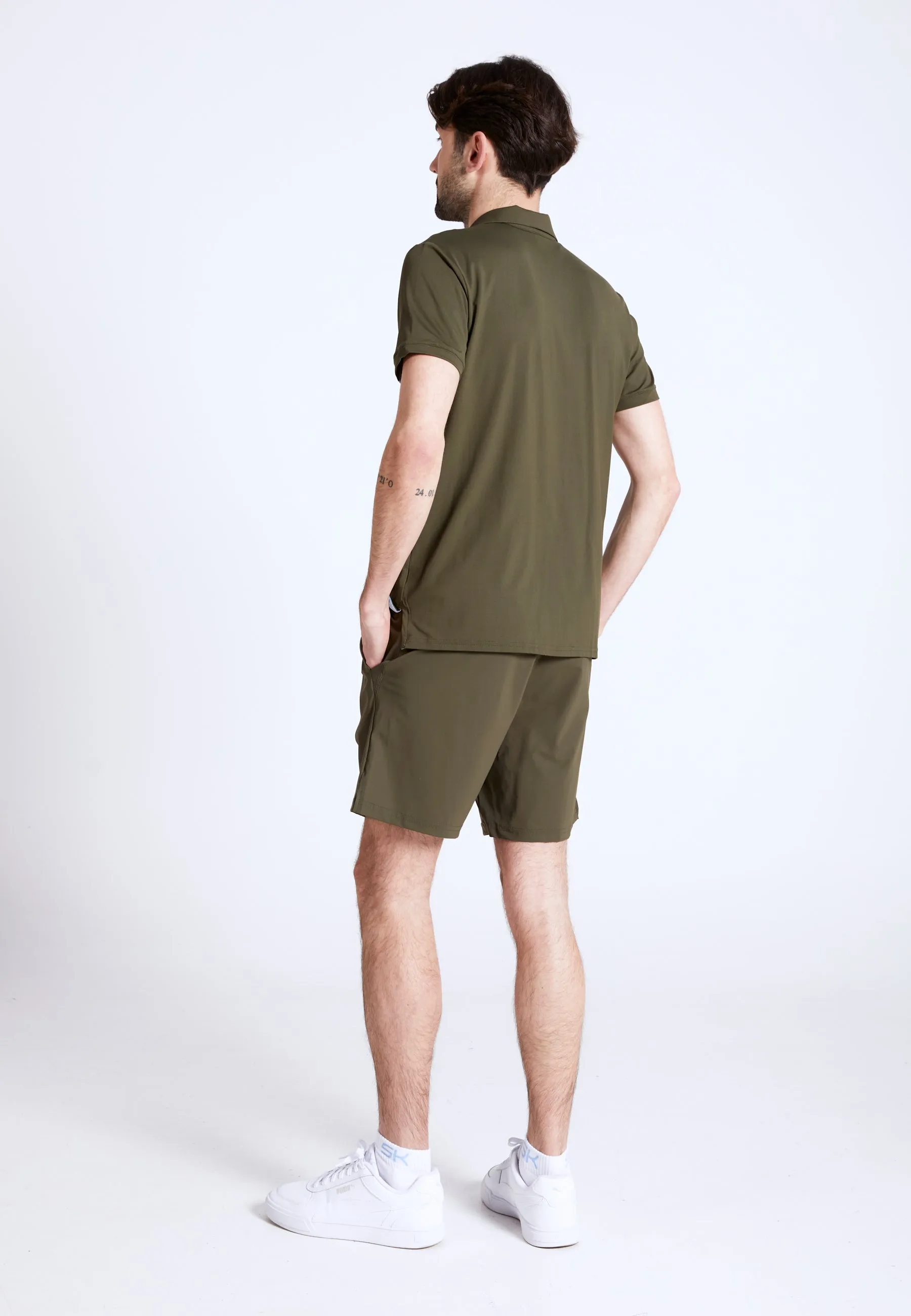 Men Tennis Polo Shirt, khaki