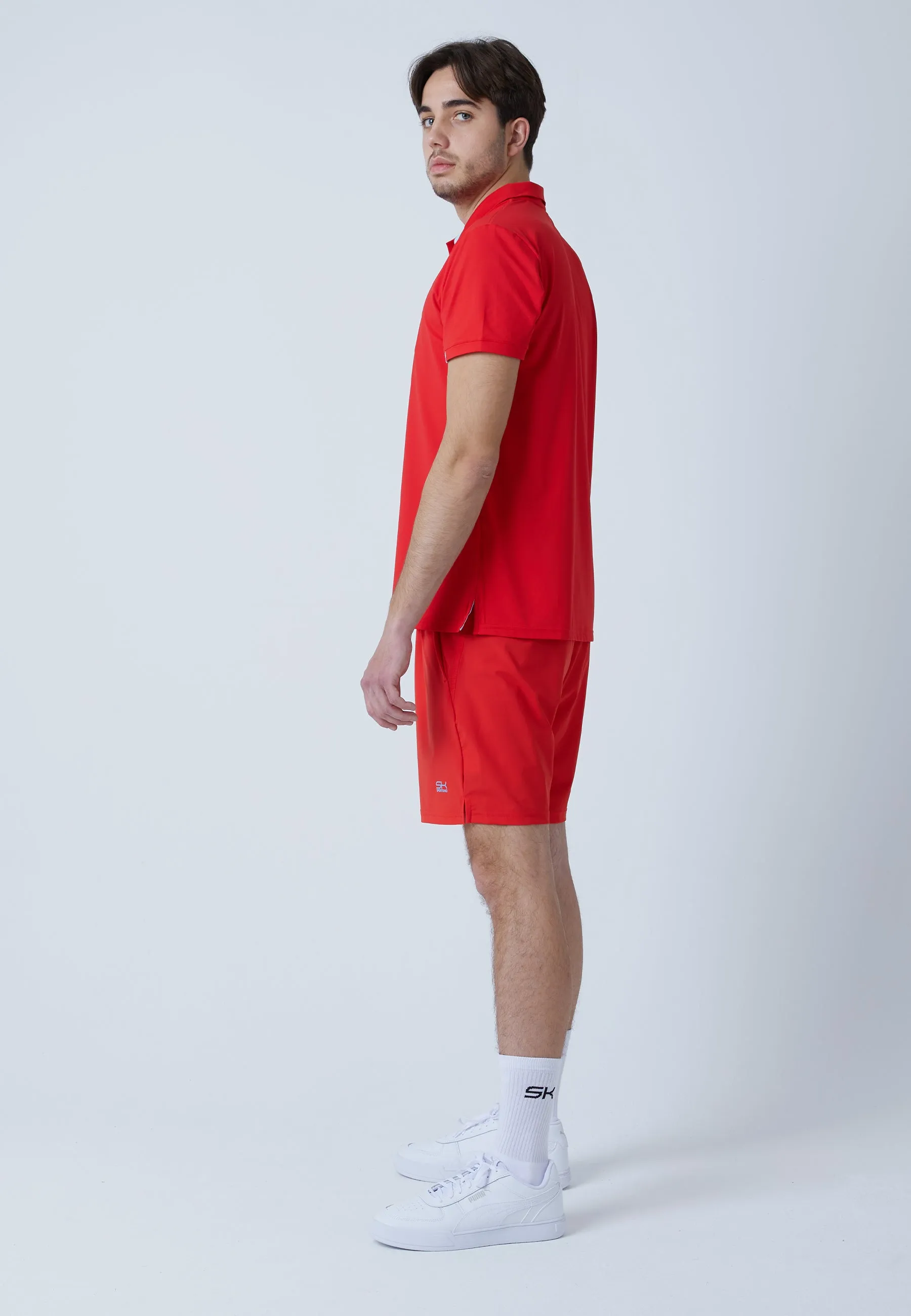 Men Tennis Polo Shirt, red