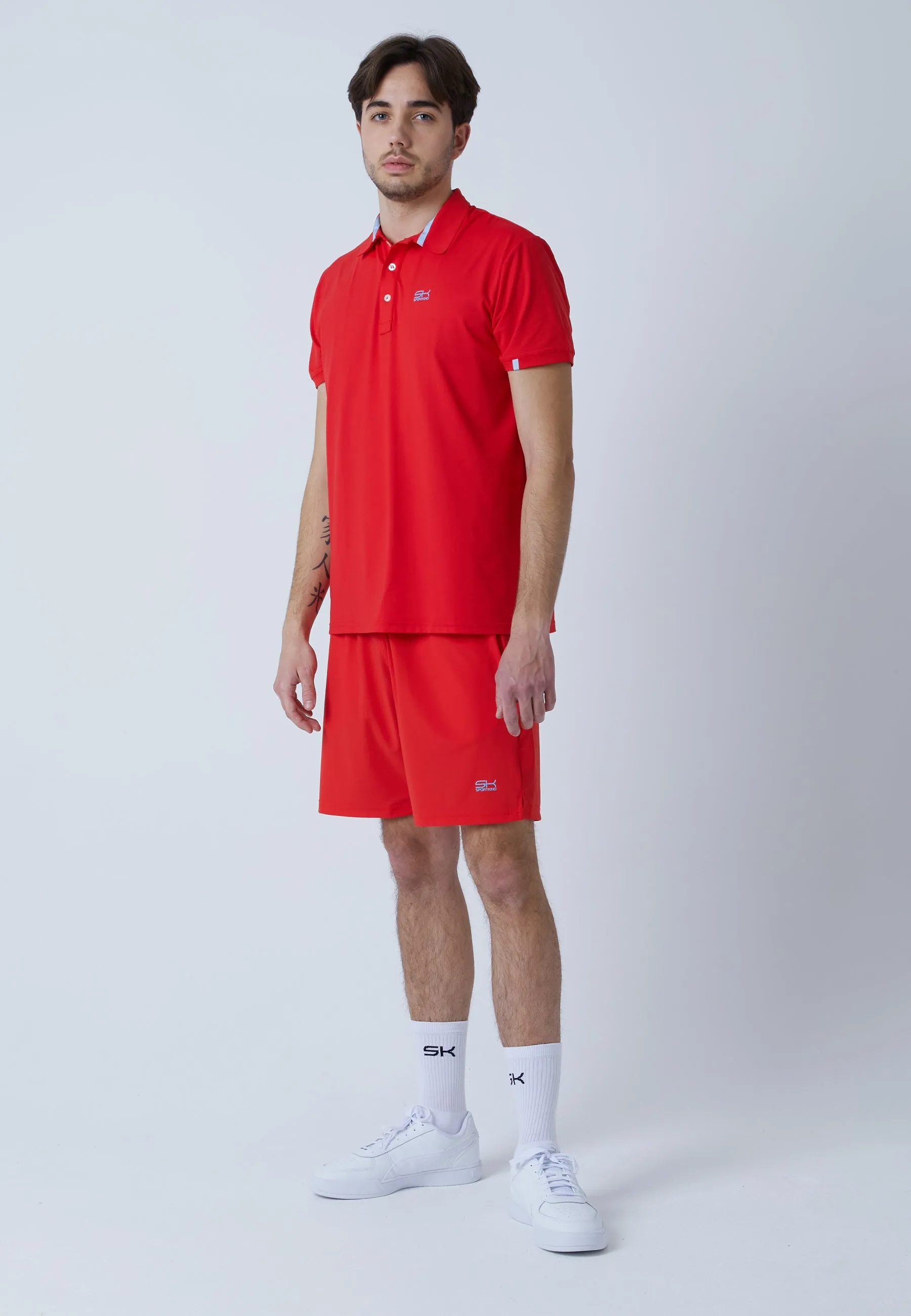 Men Tennis Polo Shirt, red