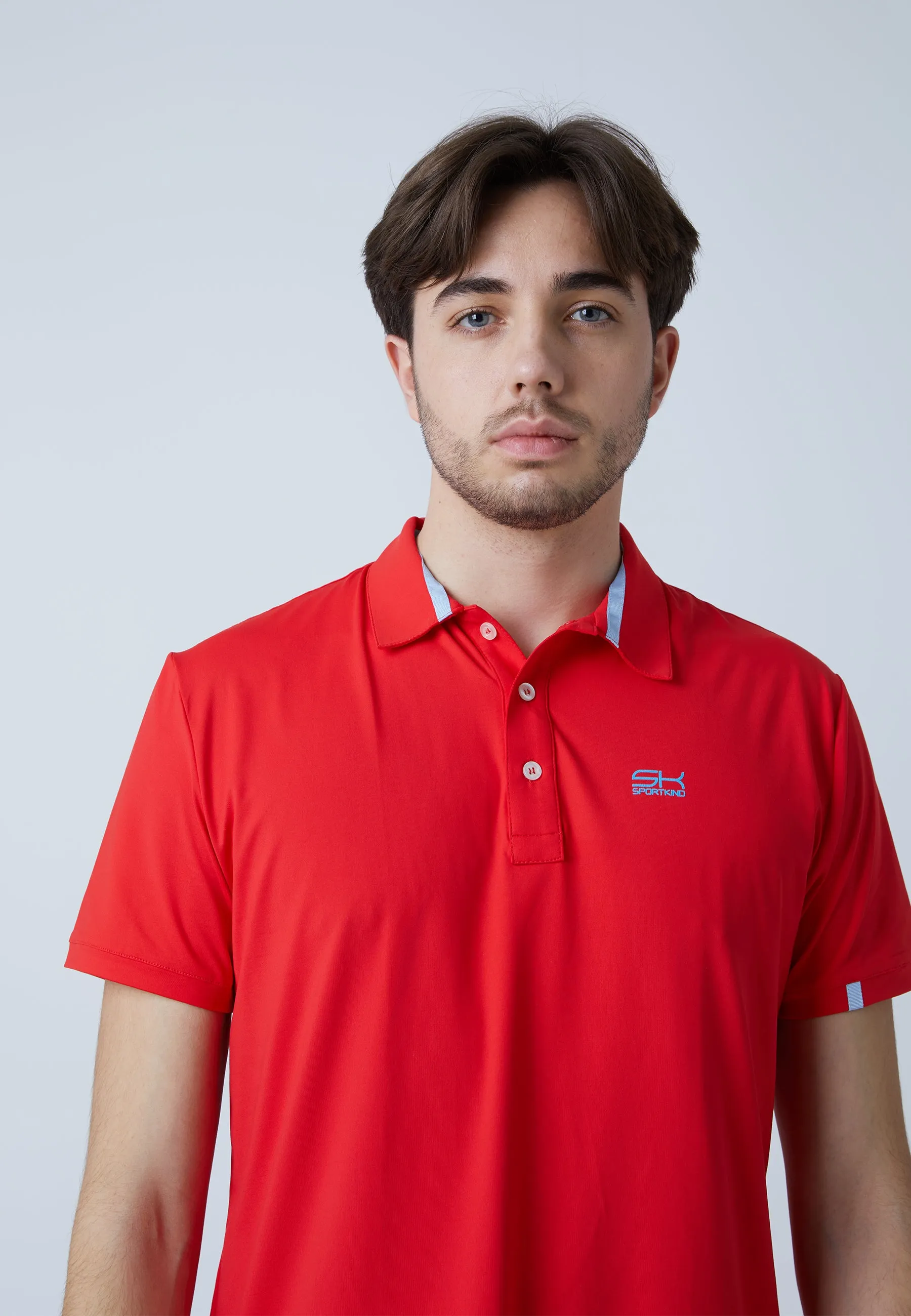Men Tennis Polo Shirt, red