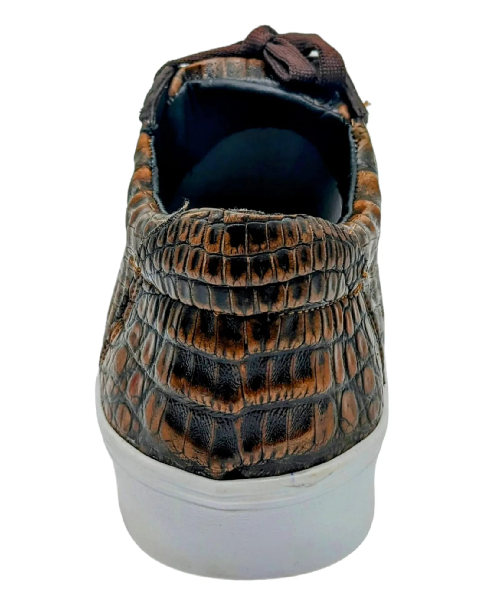 Men's Copper Alligator Croco Leather Sneakers