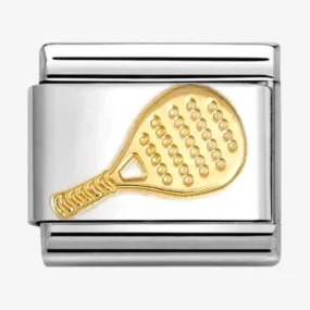 NOMINATION CLASSIC Gold Padel Racket Charm