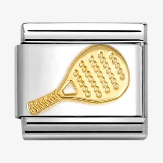 NOMINATION CLASSIC Gold Padel Racket Charm