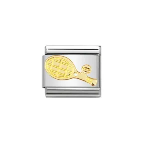NOMINATION Classic Gold Tennis Racket Charm