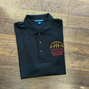 Personalized Basketball Coach Embroidered Polo Shirt