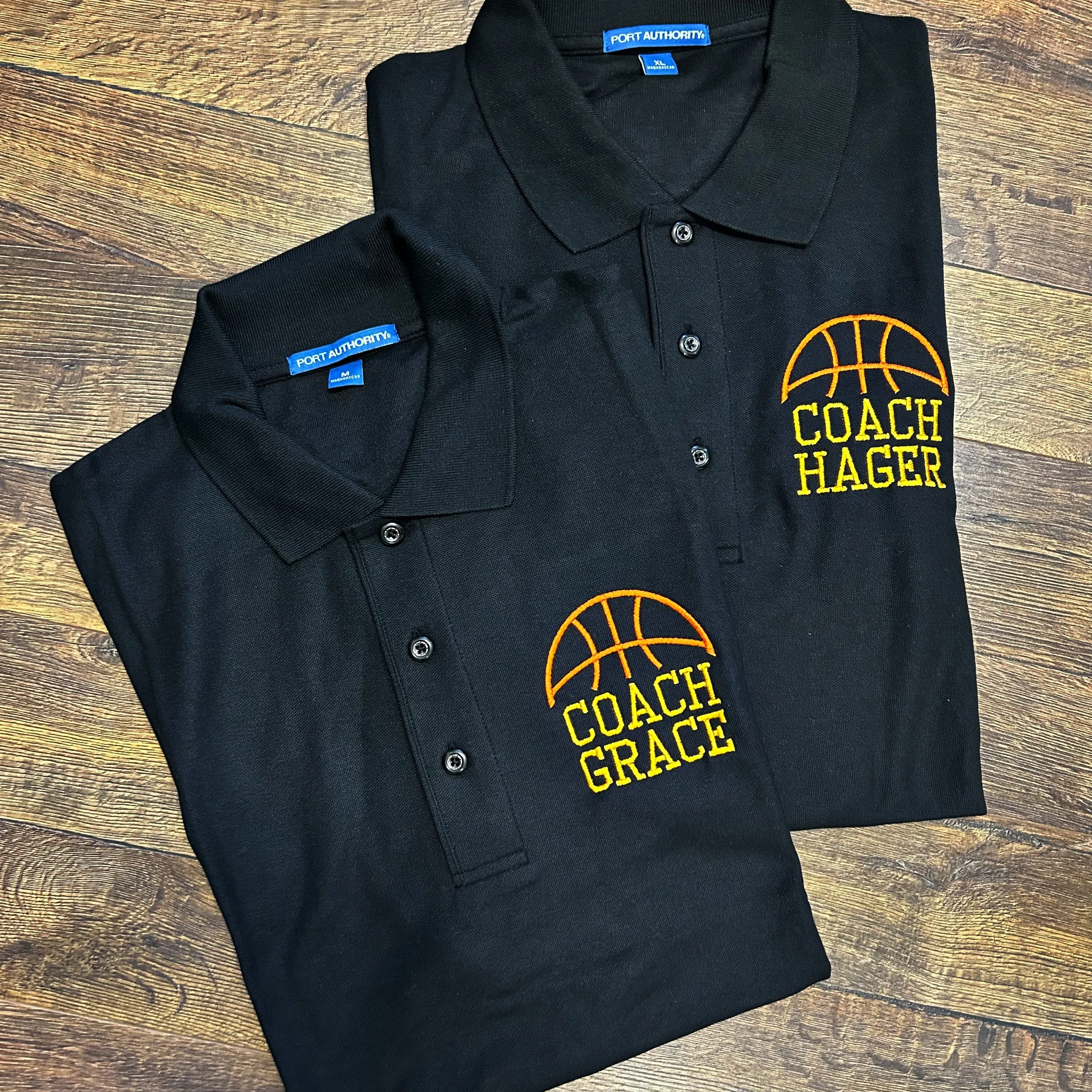Personalized Basketball Coach Embroidered Polo Shirt