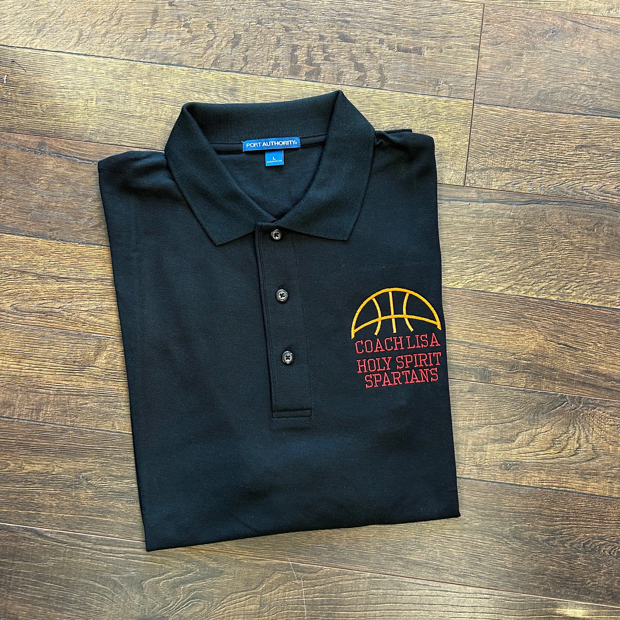 Personalized Basketball Coach Embroidered Polo Shirt