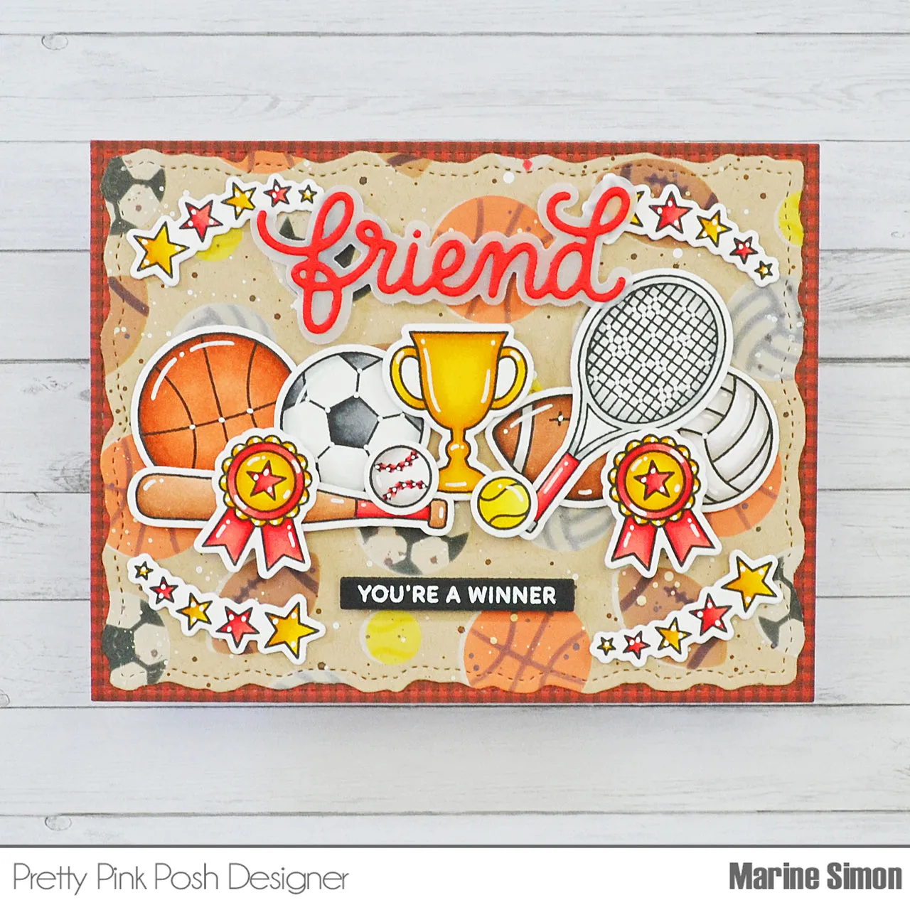 PRETTY PINK POSH:  Sports Balls | Layered Stencil 2PK