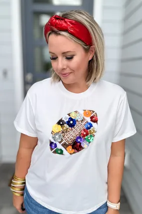 Queen Of Sparkles: White Flower Football