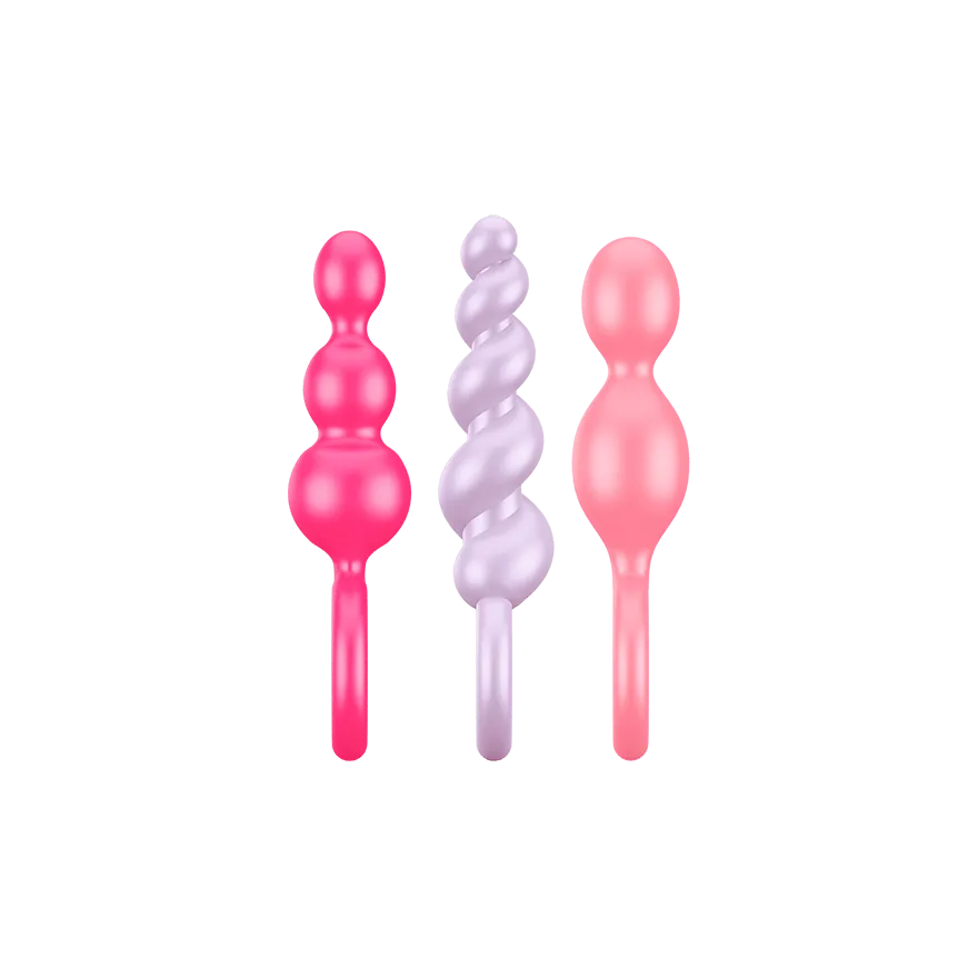 Satisfyer Booty Call Silicone Textured Anal Plugs 3 Each Per Set