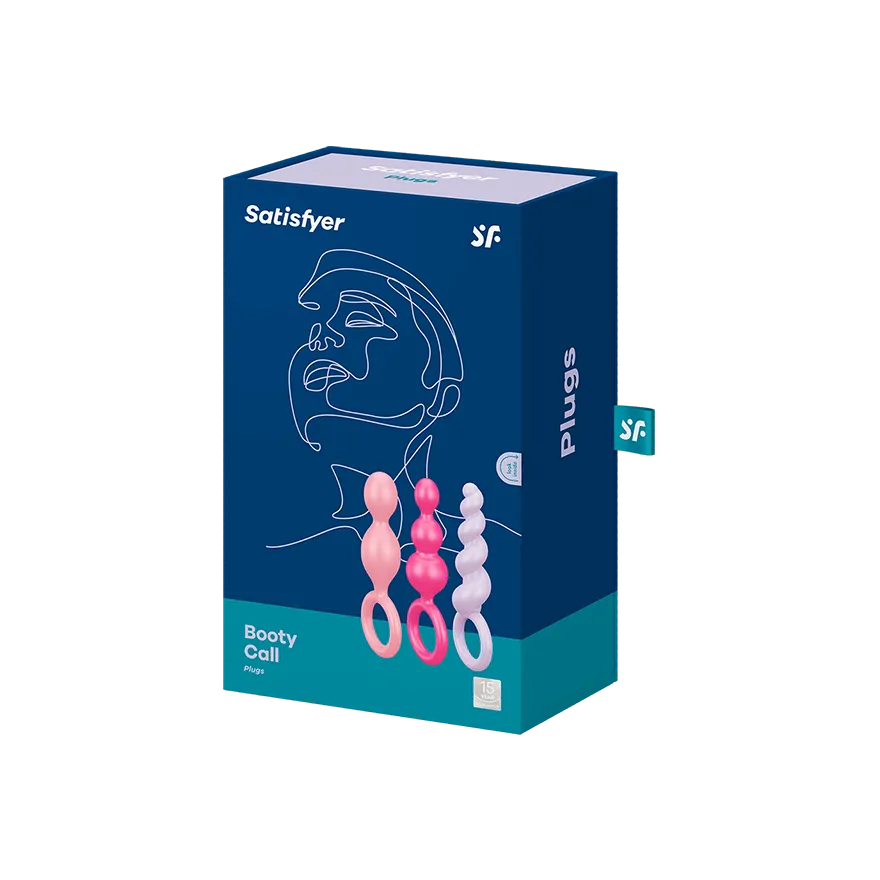 Satisfyer Booty Call Silicone Textured Anal Plugs 3 Each Per Set