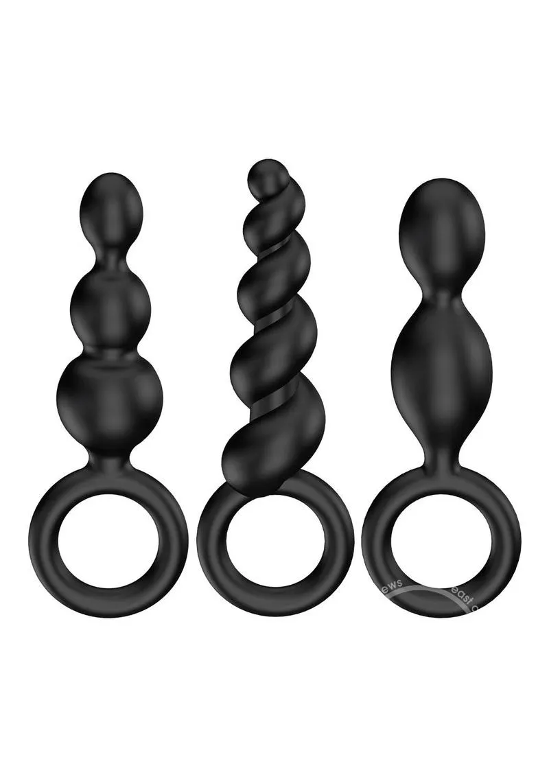 Satisfyer Booty Call Silicone Textured Anal Plugs 3 Each Per Set