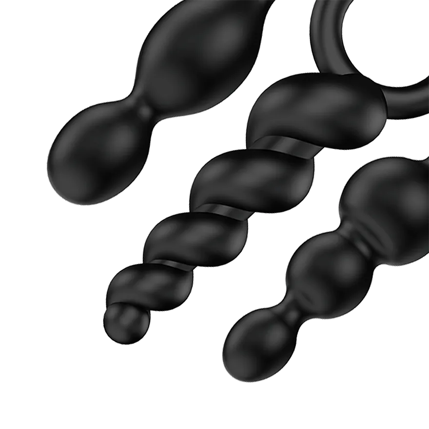 Satisfyer Booty Call Silicone Textured Anal Plugs 3 Each Per Set