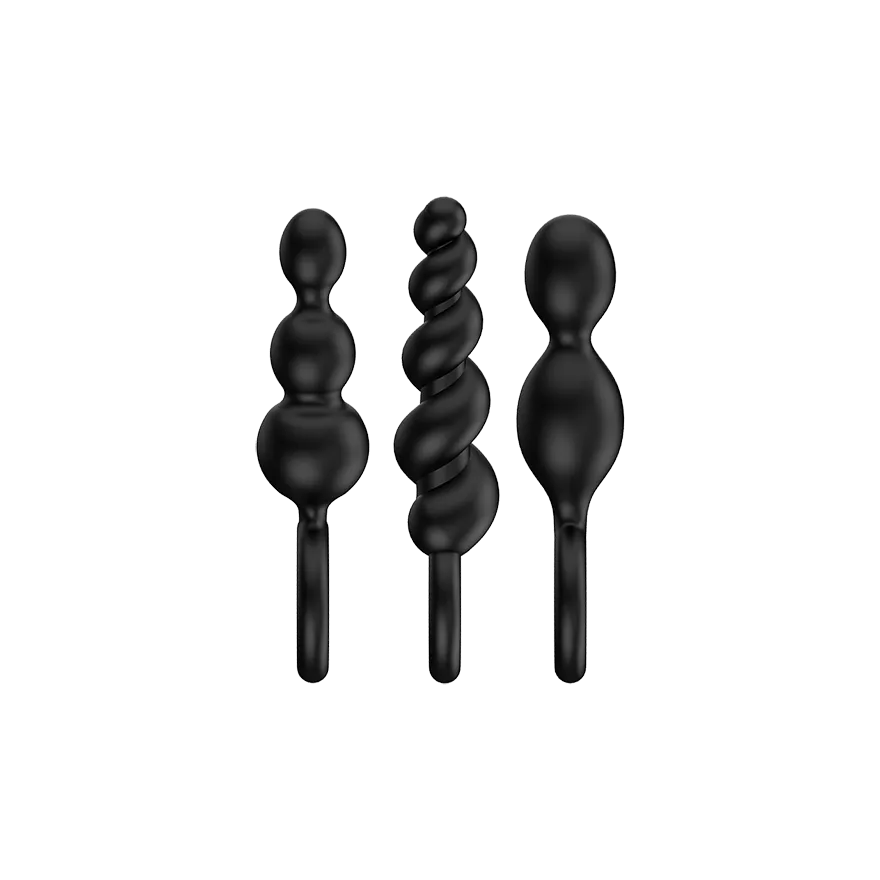 Satisfyer Booty Call Silicone Textured Anal Plugs 3 Each Per Set