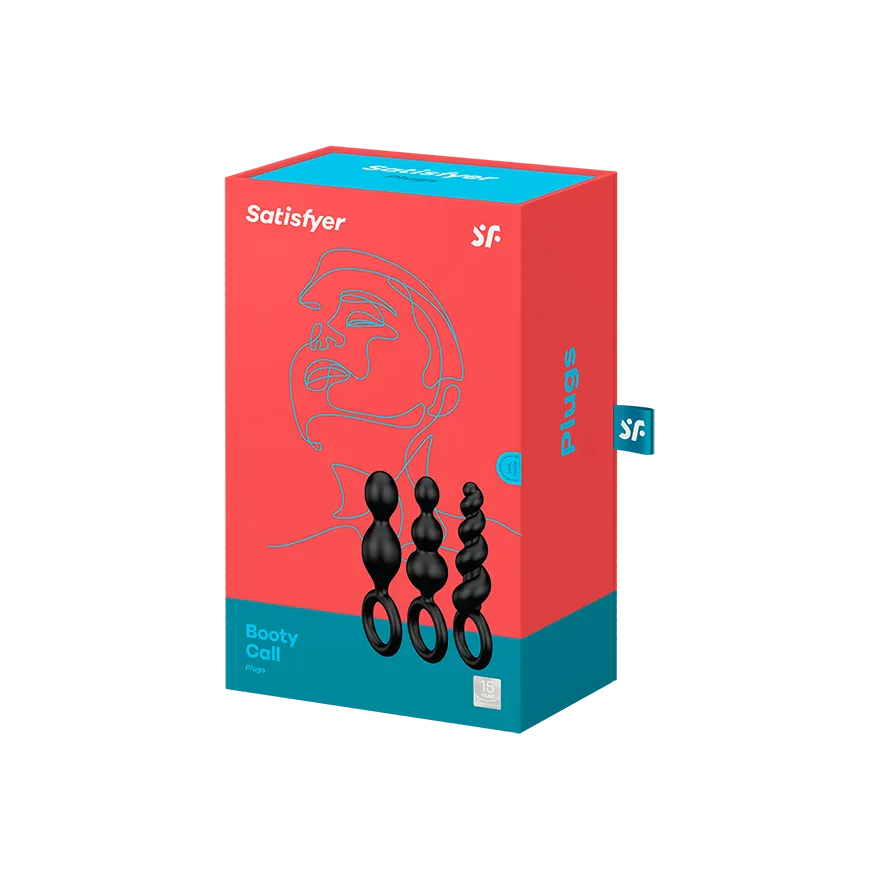 Satisfyer Booty Call Silicone Textured Anal Plugs 3 Each Per Set