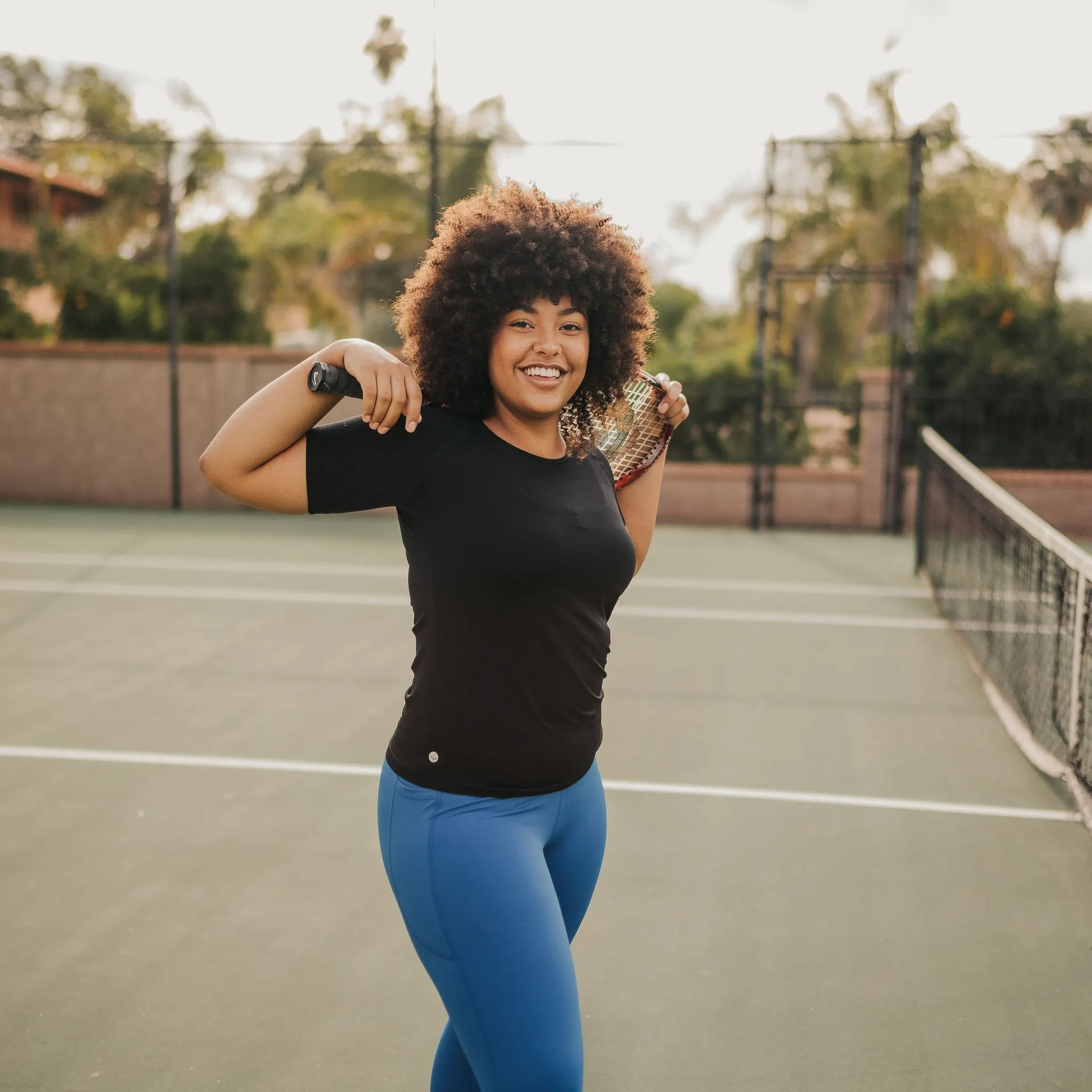 Sporty Seamless Tee - Black