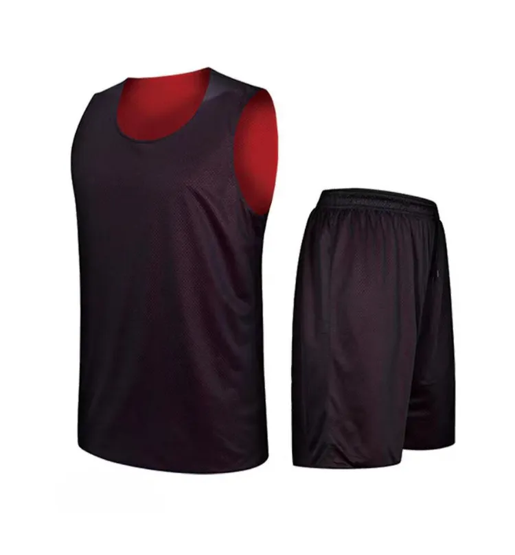 Sweat-absorbent and breathable reversible basketball jersey for children