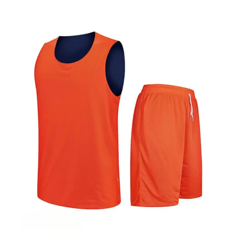 Sweat-absorbent and breathable reversible basketball jersey for children