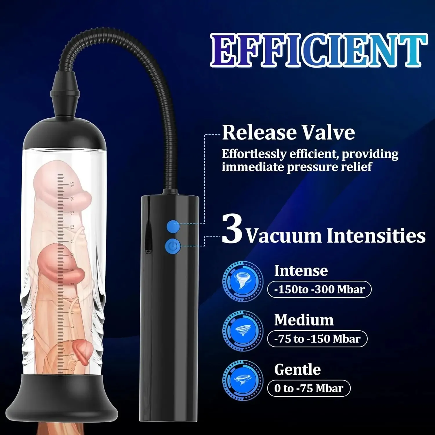 Vacuum Electric Penis Pump Digital Penis Enlarger Growth with Pussy Stroker