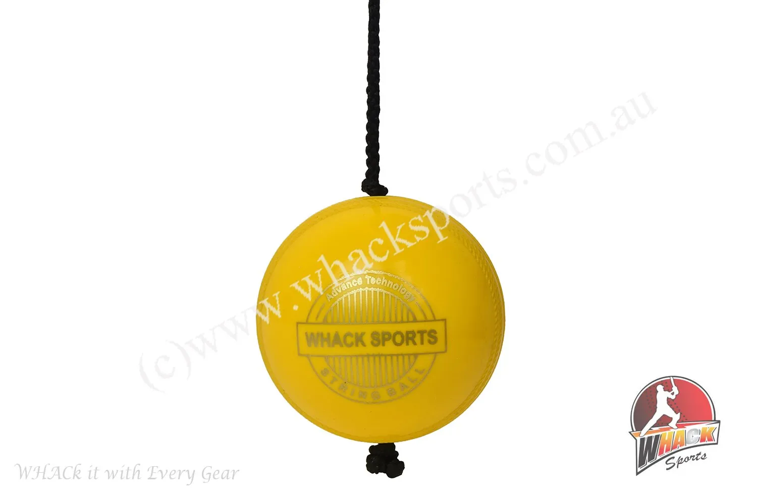 Whack Cricket Batting Practice String Ball - Soft Rubber Ball