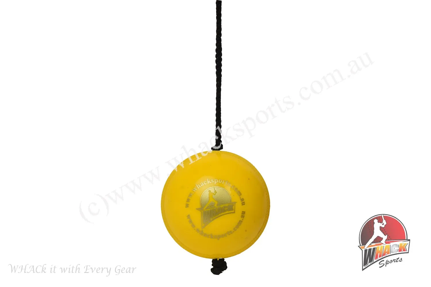 Whack Cricket Batting Practice String Ball - Soft Rubber Ball