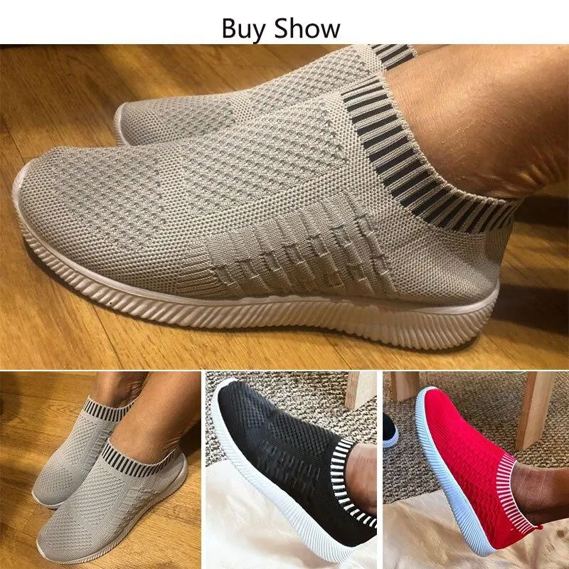 Women Comfortable Breathable Mesh Flats Socks Shoes
