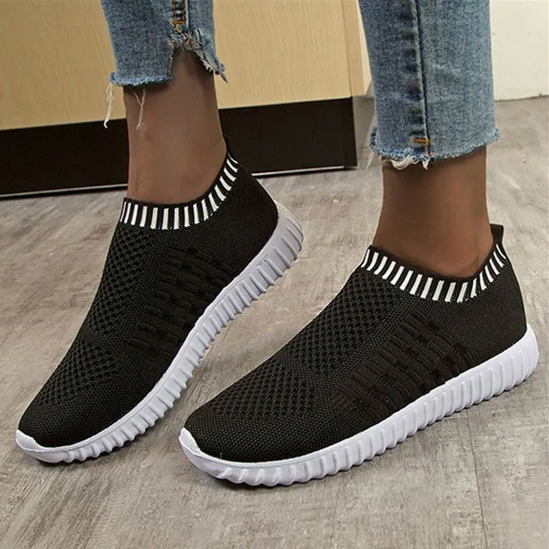Women Comfortable Breathable Mesh Flats Socks Shoes