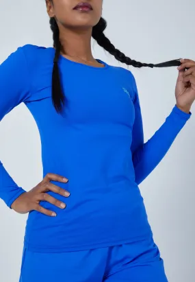 Women Tennis Longsleeve Shirt, cobalt blue